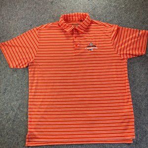 Columbia Orange Striped Polo Shirt